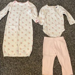Janie and Jack baby girl outfit and sleeper gown